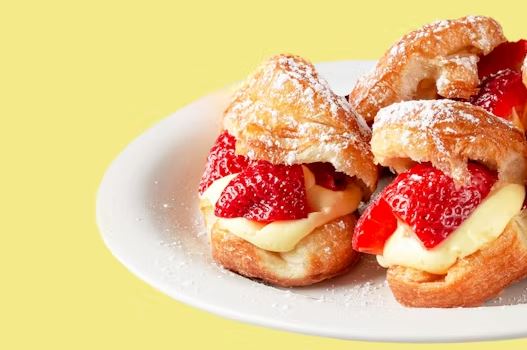Eggs Up Grill Strawberry & Cream Donuts - 3 Count Price, Nutrition and Allergen Information Strawberry & Cream Donuts - 3 Count